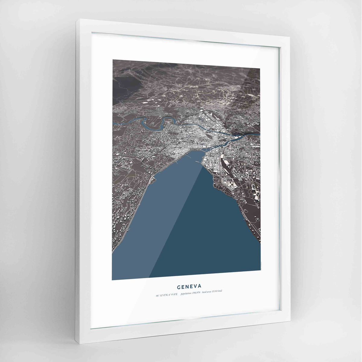 Geneva 3D City Model - Framed