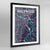 Framed Calgary - Inglewood Neighborhood Map Art Print - Point Two Design