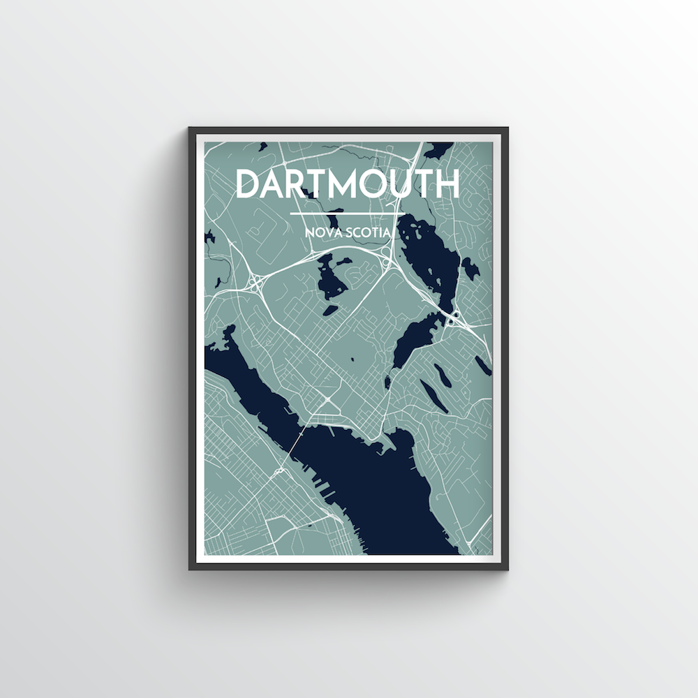 Dartmouth Map Art Print - Point Two Design
