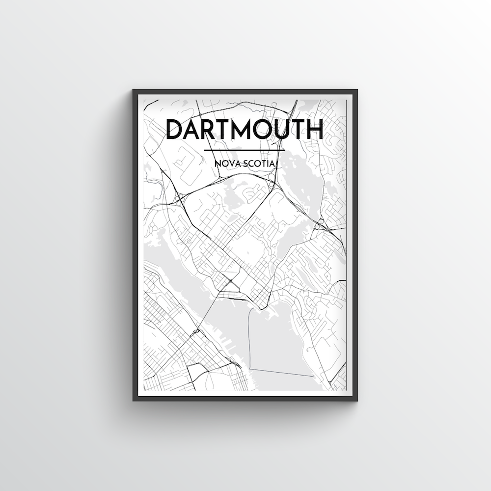 Dartmouth Map Art Print - Point Two Design