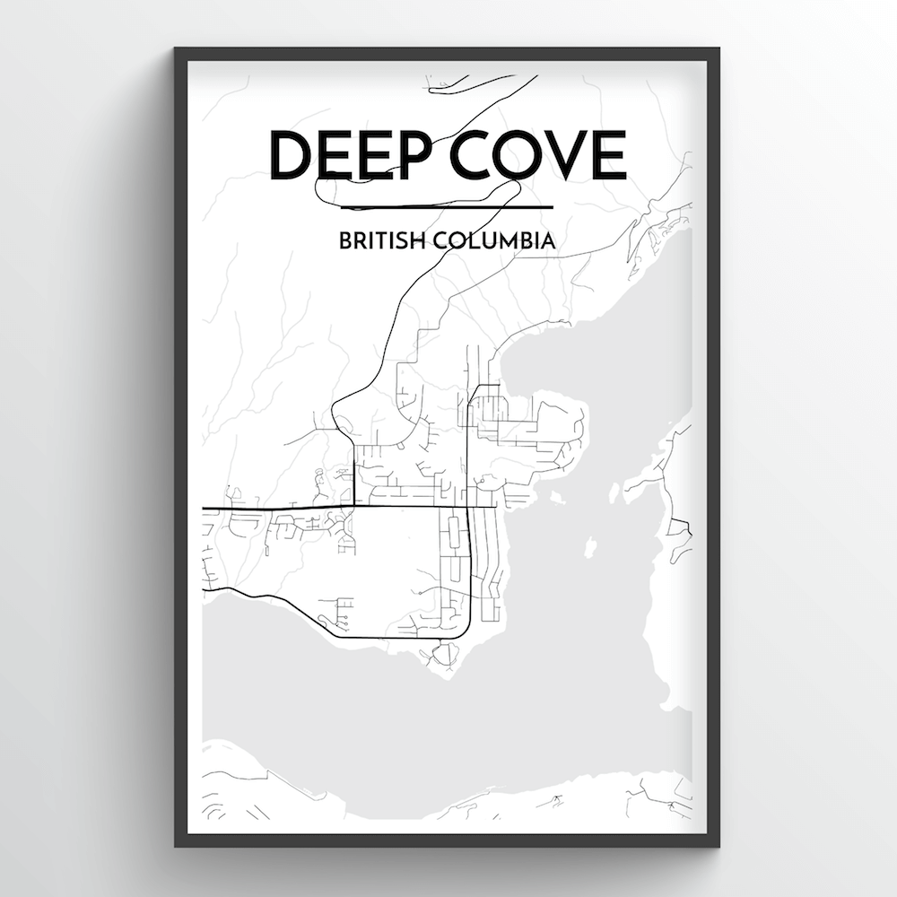 Deep Cove Map Art Print - Point Two Design