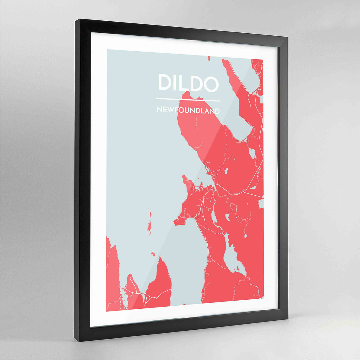 Framed Dildo Cove Map Art Print - Point Two Design