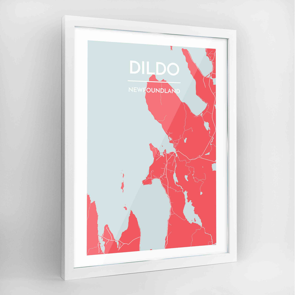 Dildo Cove Map Art Print - Framed