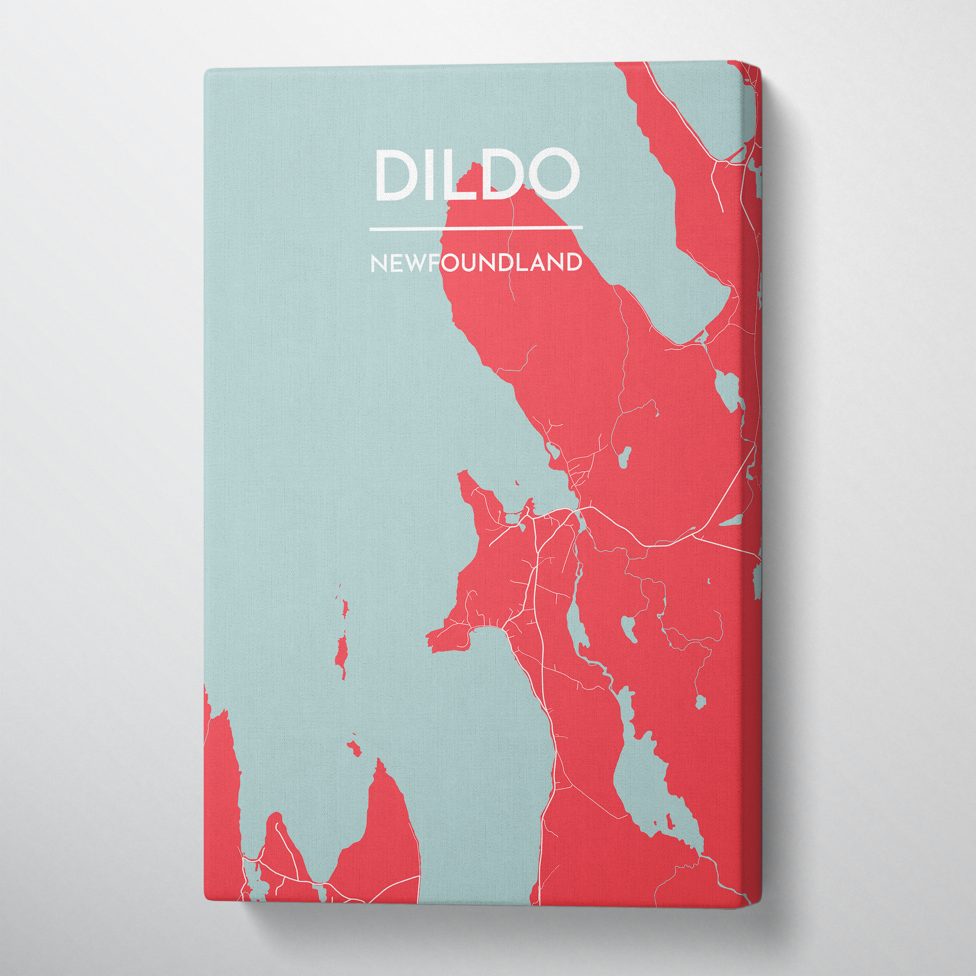 Dildo Cove Map Canvas Wrap - Point Two Design