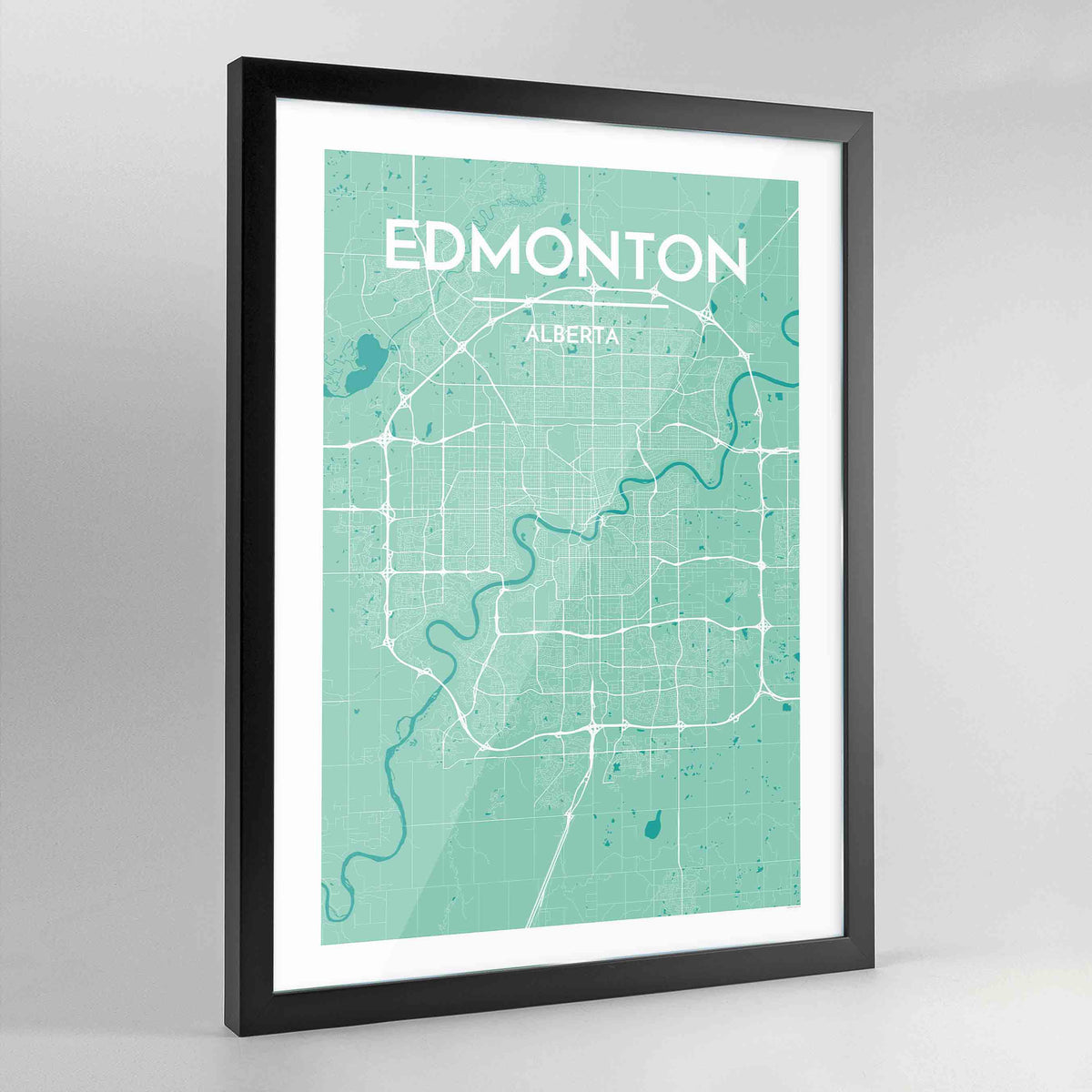 Framed Edmonton City Map - Point Two Design
