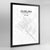 Guelph Map Art Print - Framed