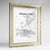 Framed Hamilton City Map 24x36" Champagne frame Point Two Design Group