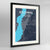 Framed Kelowna Map Art Print 24x36" Contemporary Black frame Point Two Design Group