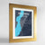 Framed Kelowna Map Art Print 24x36" Gold frame Point Two Design Group