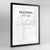 Framed Kelowna Map Art Print 24x36" Contemporary Black frame Point Two Design Group
