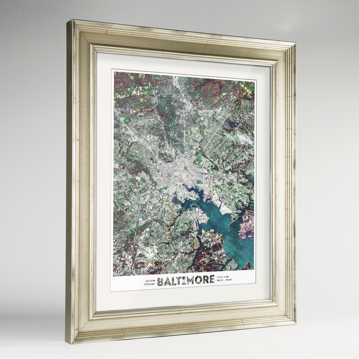 Baltimore Earth Photography Art Print - Framed