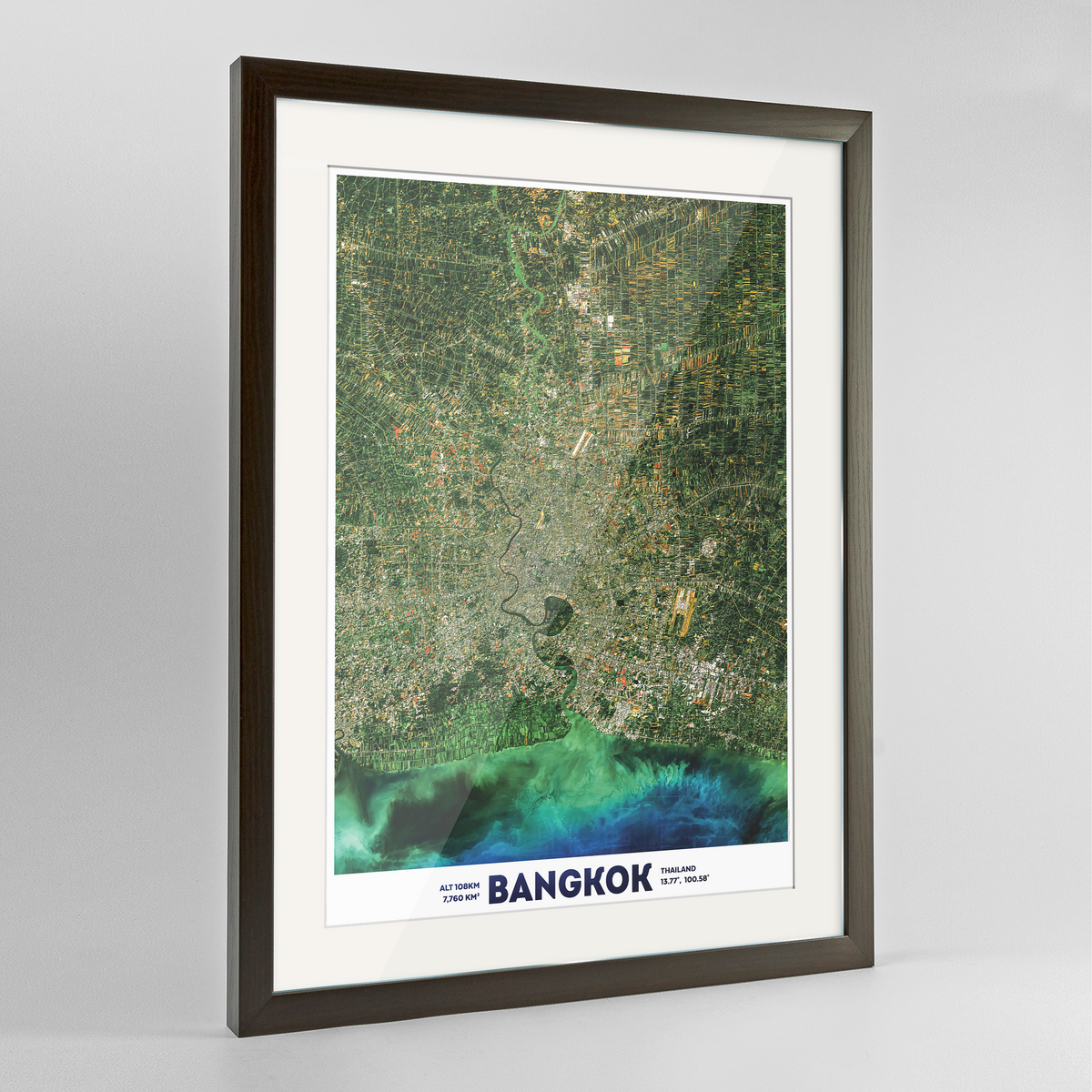Bangkok Earth Photography Art Print - Framed