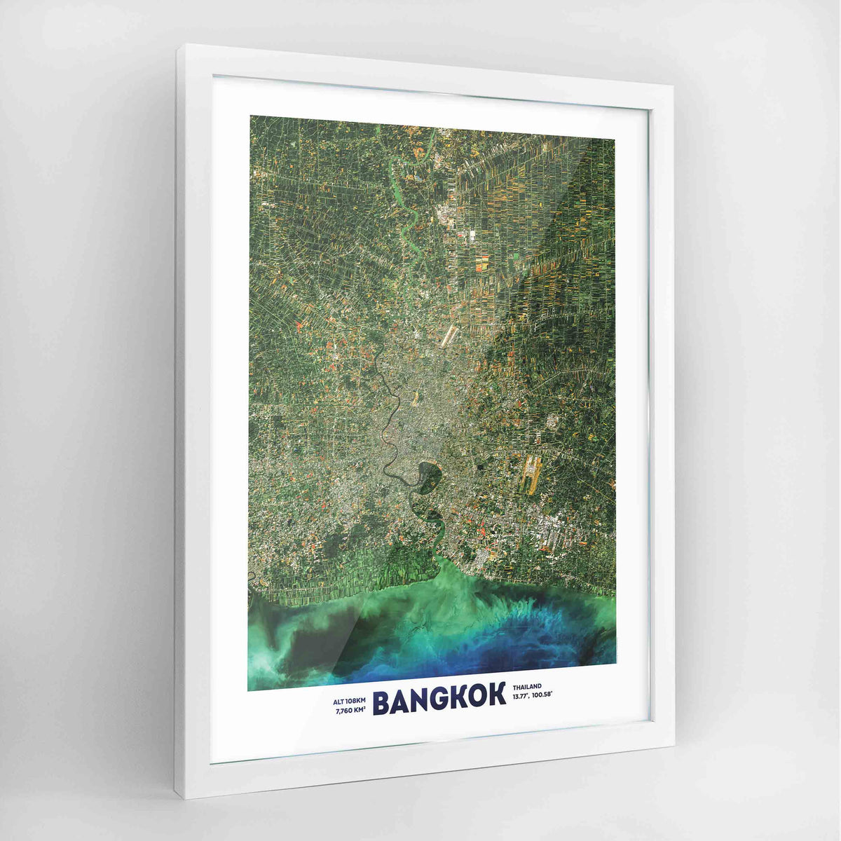 Bangkok Earth Photography Art Print - Framed