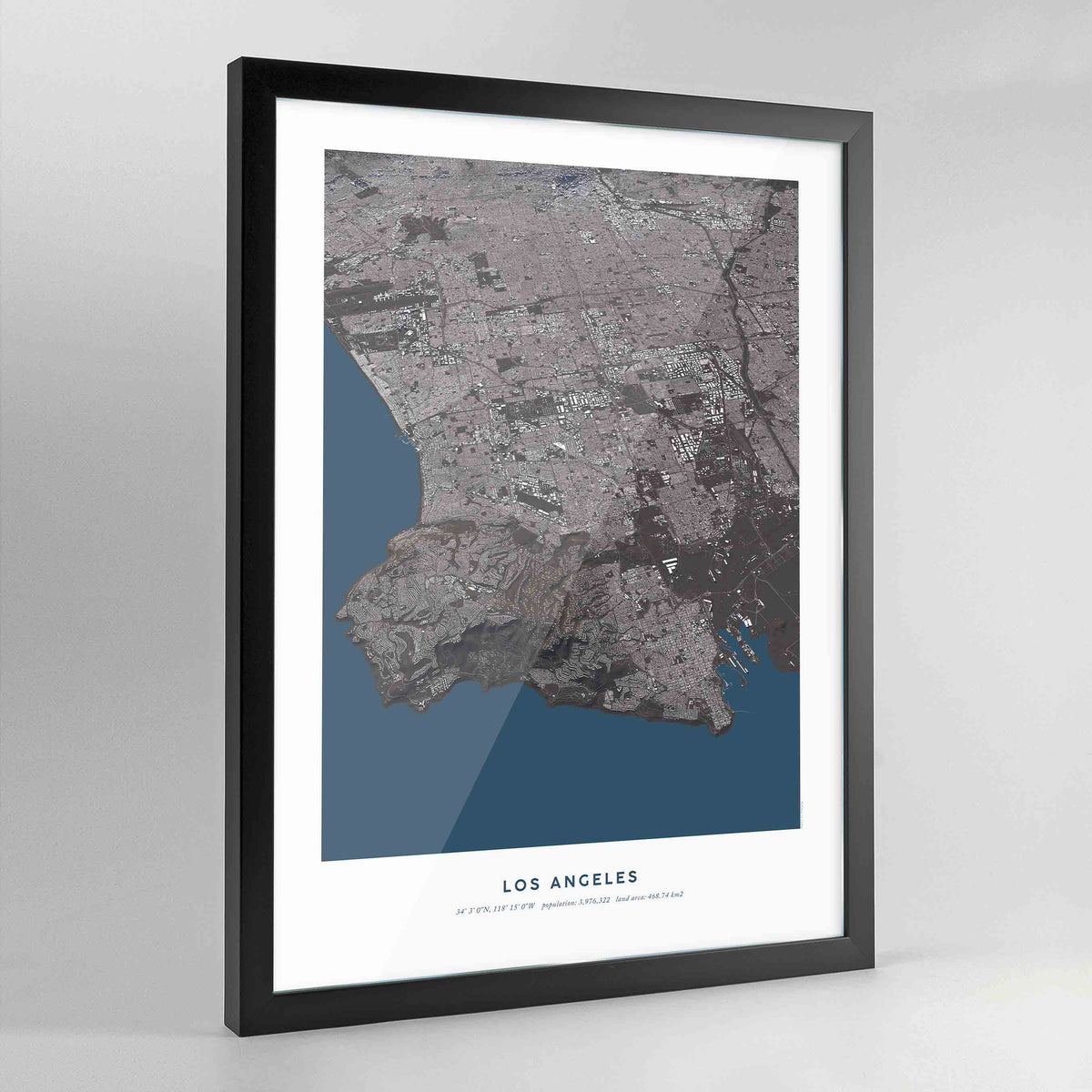 Los Angeles 3D City Model - Framed