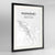 Framed Nanaimo City Map Art Print 24x36" Contemporary Black frame Point Two Design Group