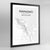 Nanaimo Map Art Print - Framed