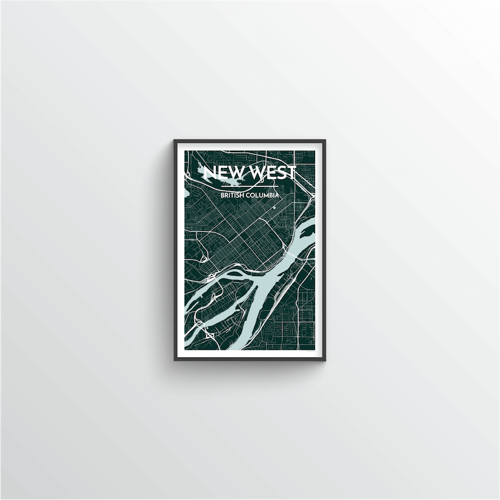 New Westminster City Map Art Print - Point Two Design