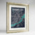 Framed Quebec City Map 24x36" Champagne frame Point Two Design Group