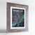 Framed Quebec City Map 24x36" Western Grey frame Point Two Design Group