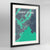 Framed Saint John City Map 24x36" Contemporary Black frame Point Two Design Group