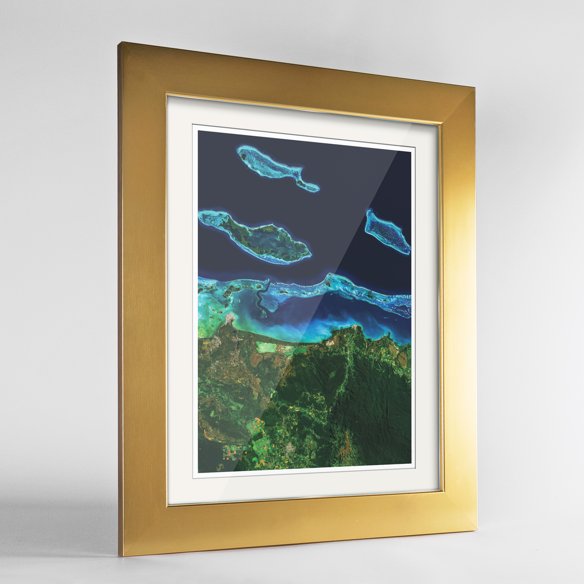 Belize Barrier Reef Earth Photography Art Print - Framed