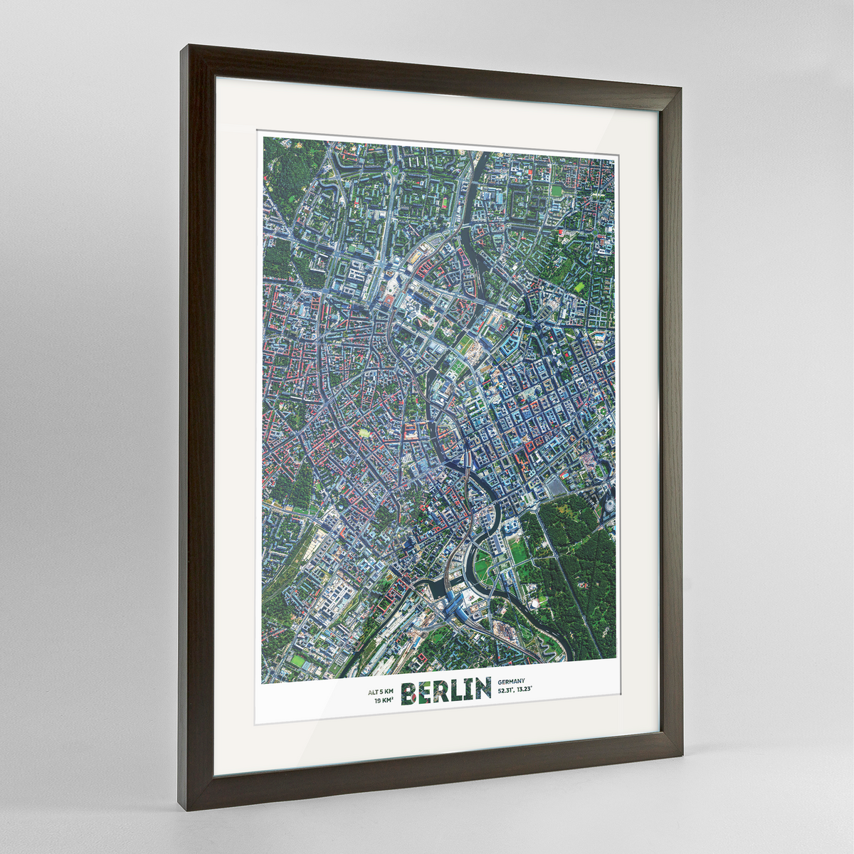 Berlin Earth Photography Art Print - Framed