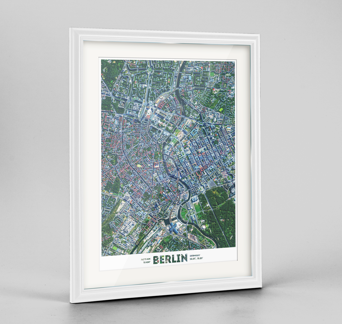 Berlin Earth Photography Art Print - Framed