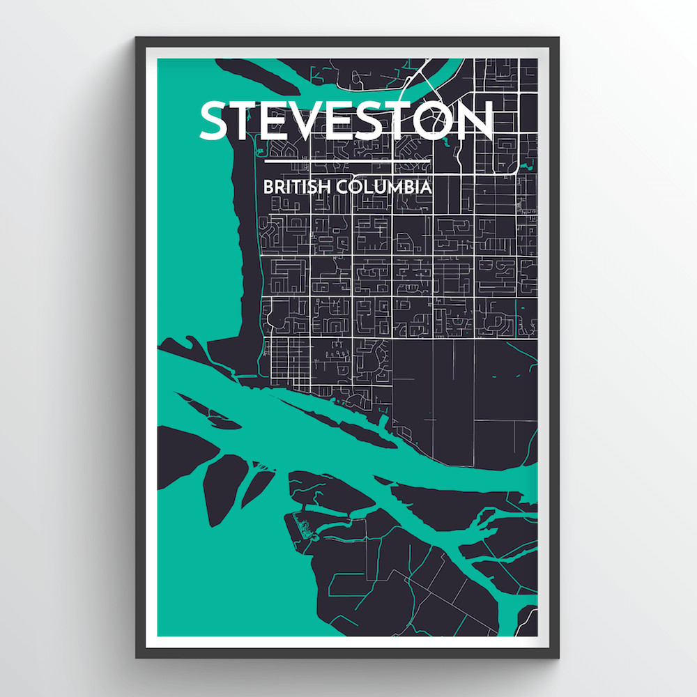 Steveston Map Art Print - Point Two Design
