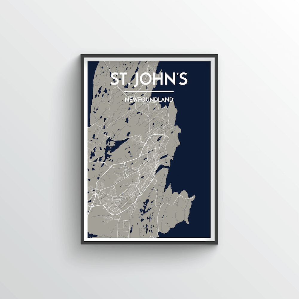 St John&#39;s City Map - Point Two Design
