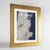 Framed St John's City Map 24x36" Gold frame Point Two Design Group