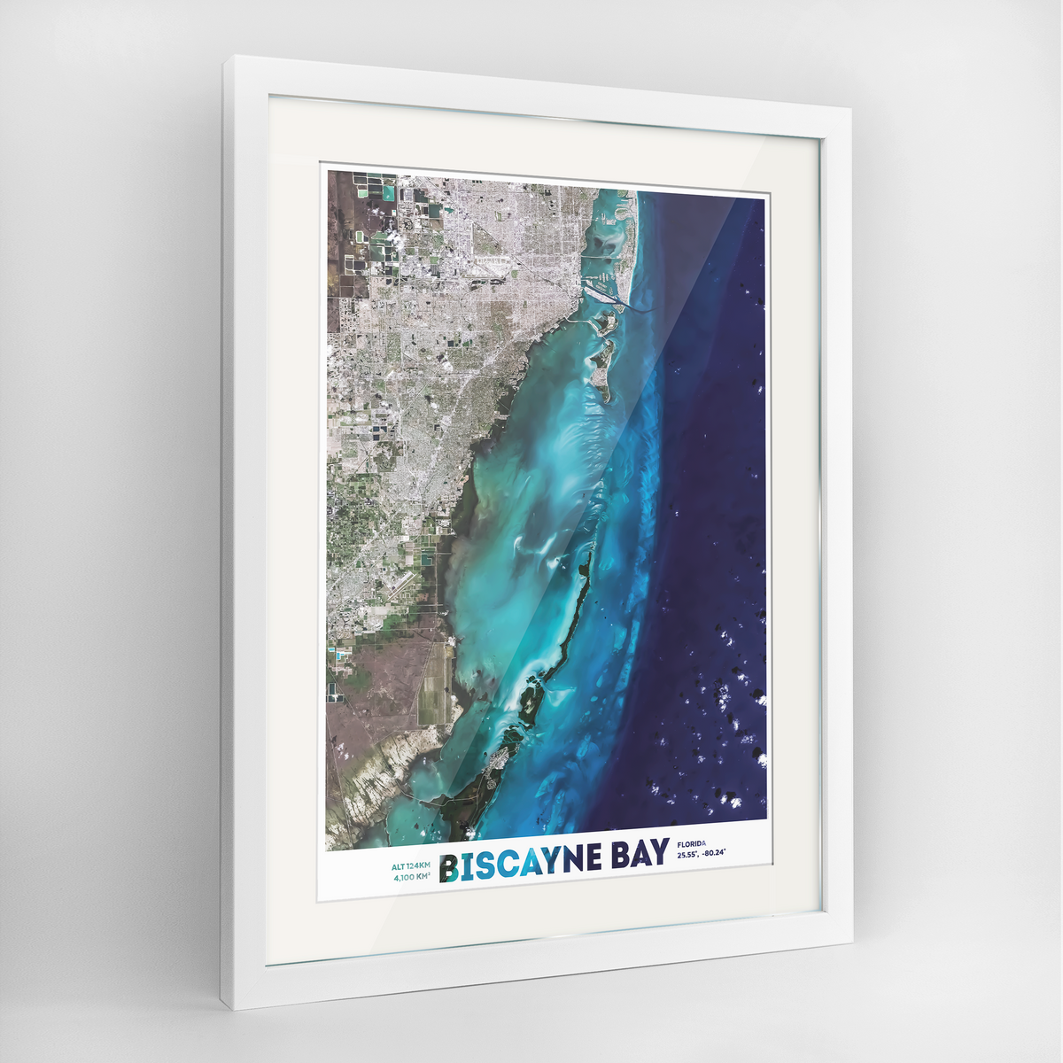 Biscayne Bay Earth Photography Art Print - Framed