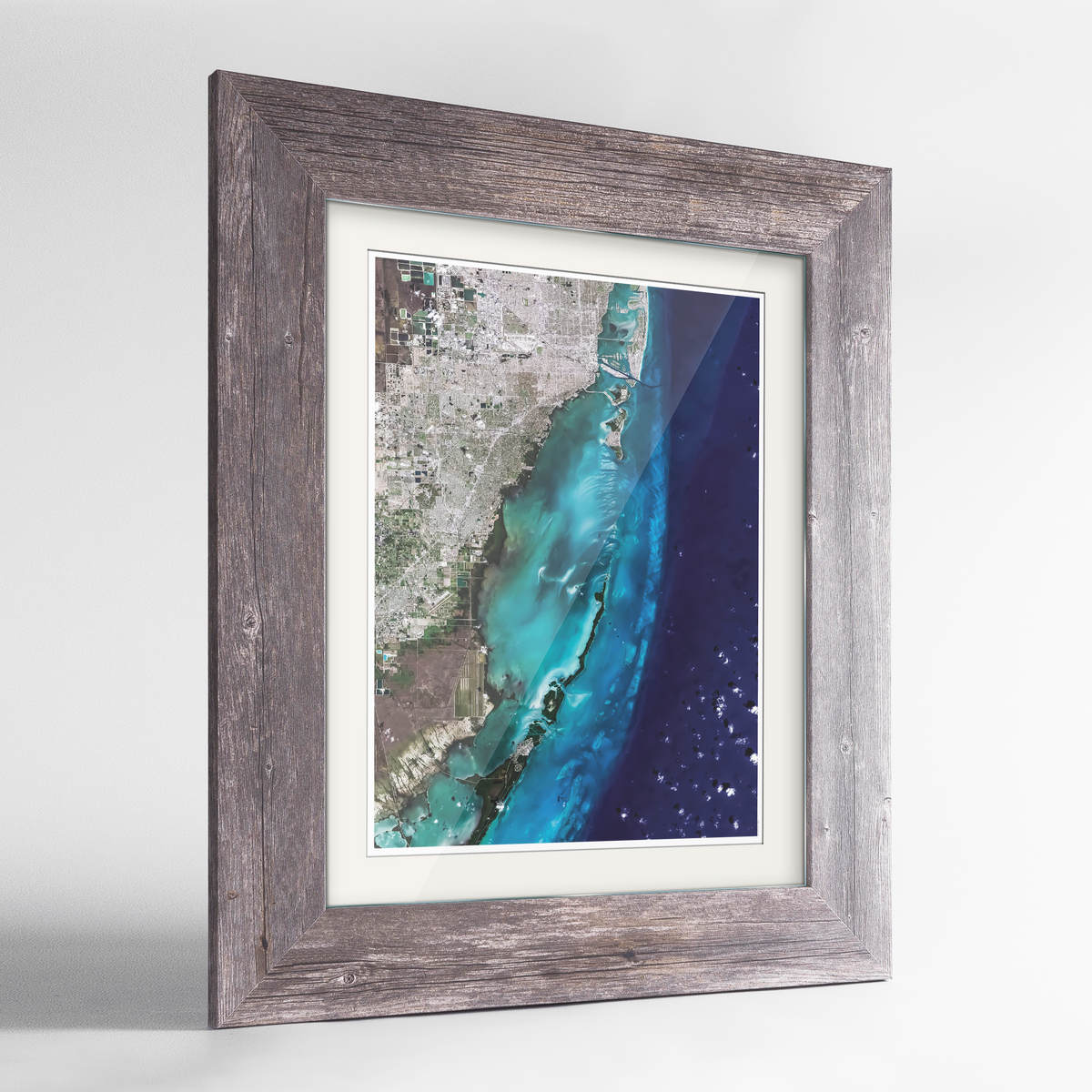Biscayne Bay Earth Photography Art Print - Framed