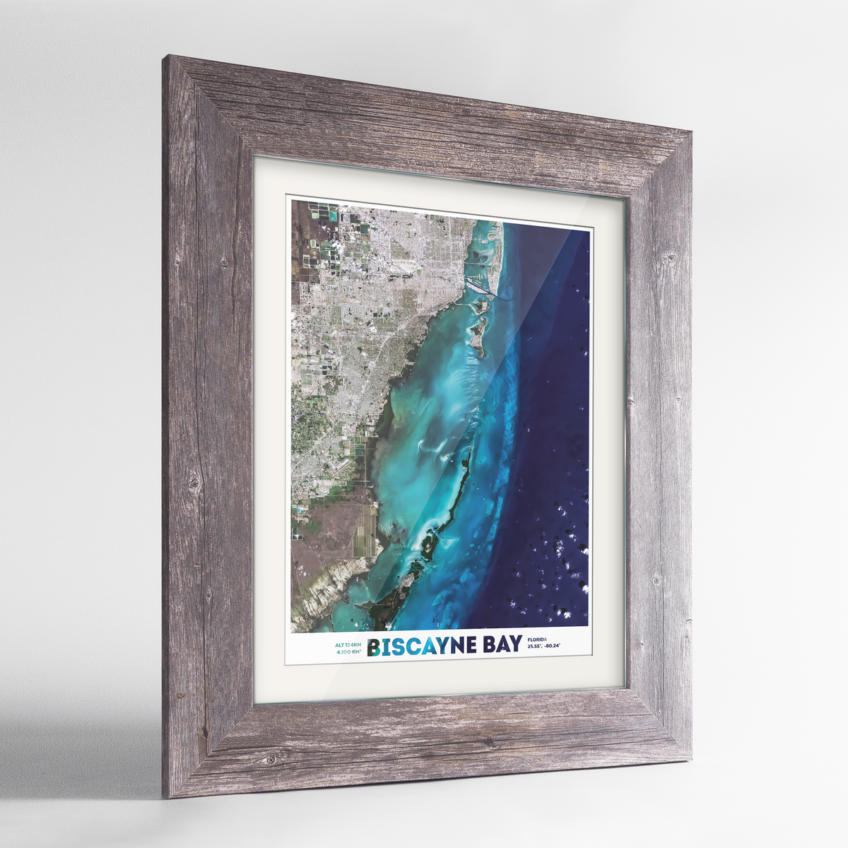 Biscayne Bay Earth Photography Art Print - Framed