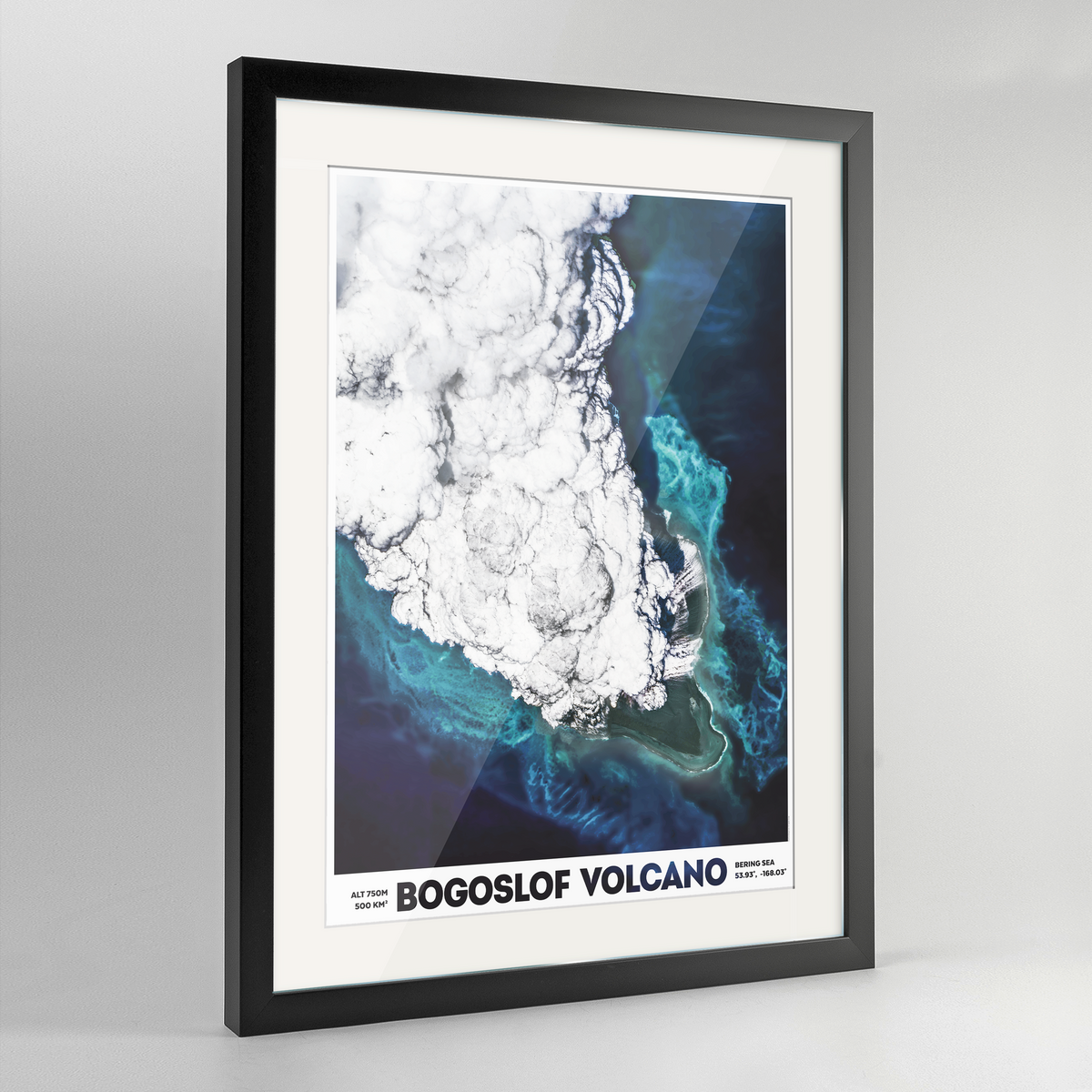 Bogoslof Earth Photography Art Print - Framed