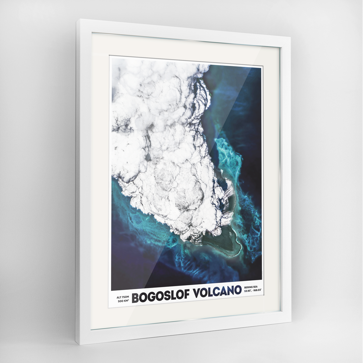 Bogoslof Earth Photography Art Print - Framed