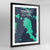 Framed Tofino City Map Art Print - Point Two Design