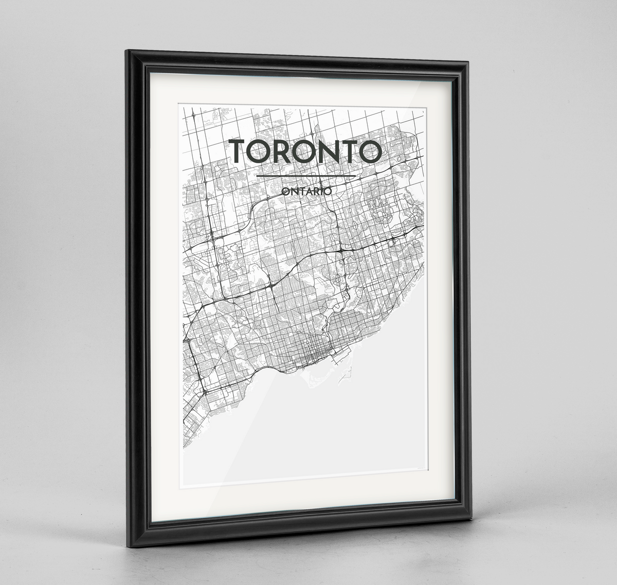 Toronto Map Art Print - Framed