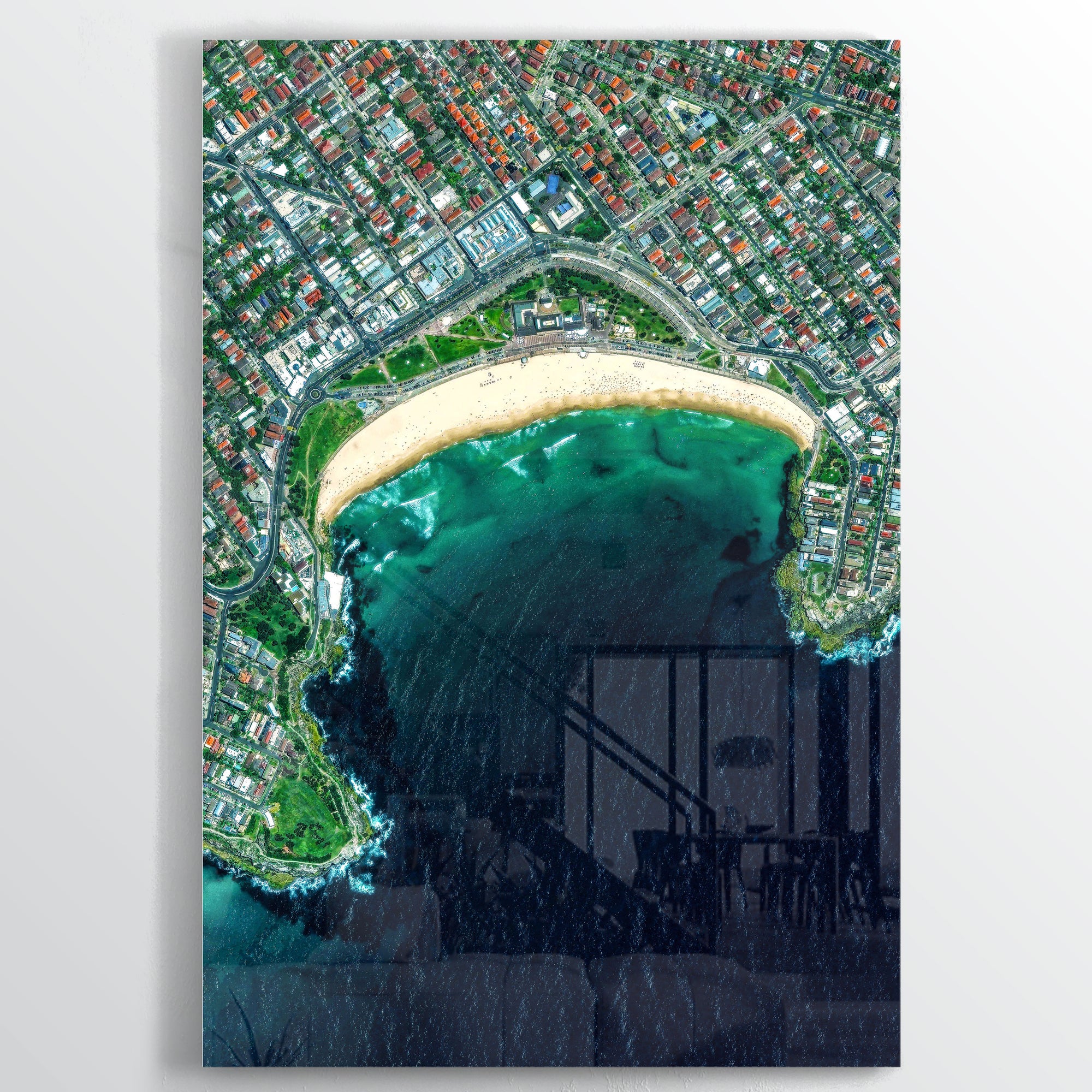 Bondi Beach Earth Photography - Floating Acrylic Art - Point Two Design