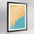 Framed Toronto Beaches Map Art Print - Point Two Design