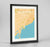 Toronto Beaches Map Art Print - Framed