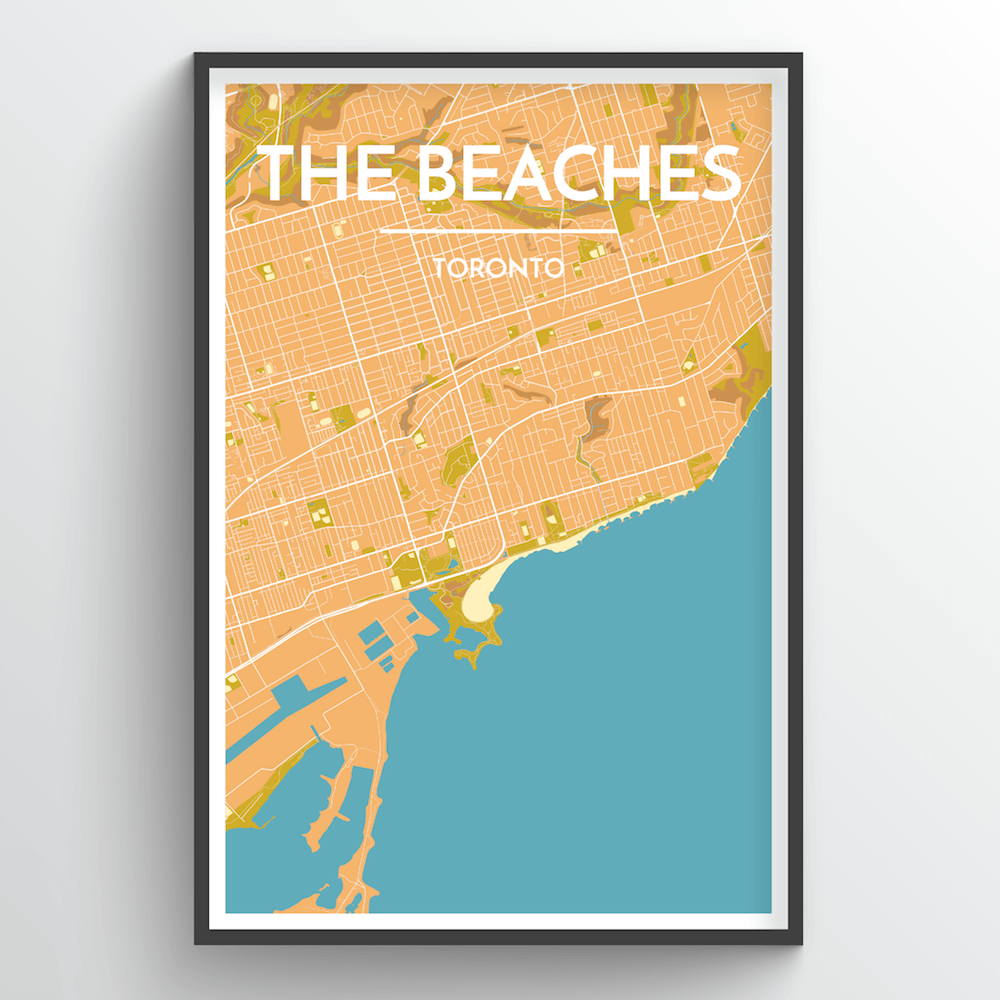 Toronto Beaches City Map