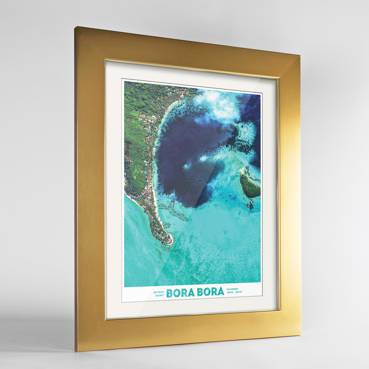 Bora Bora Earth Photography Art Print - Framed