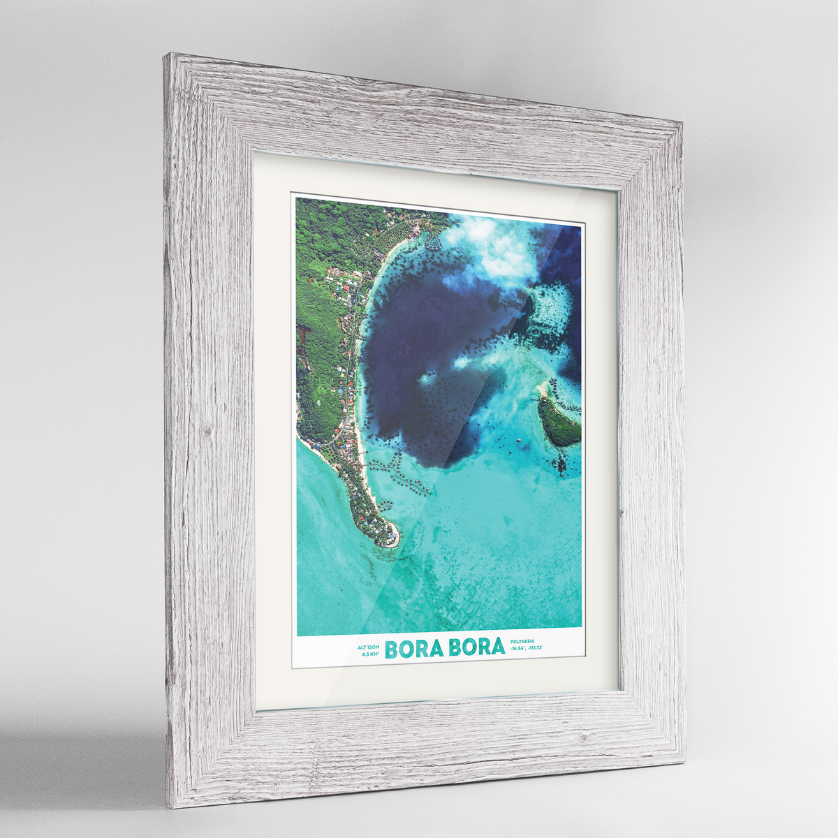 Bora Bora Earth Photography Art Print - Framed