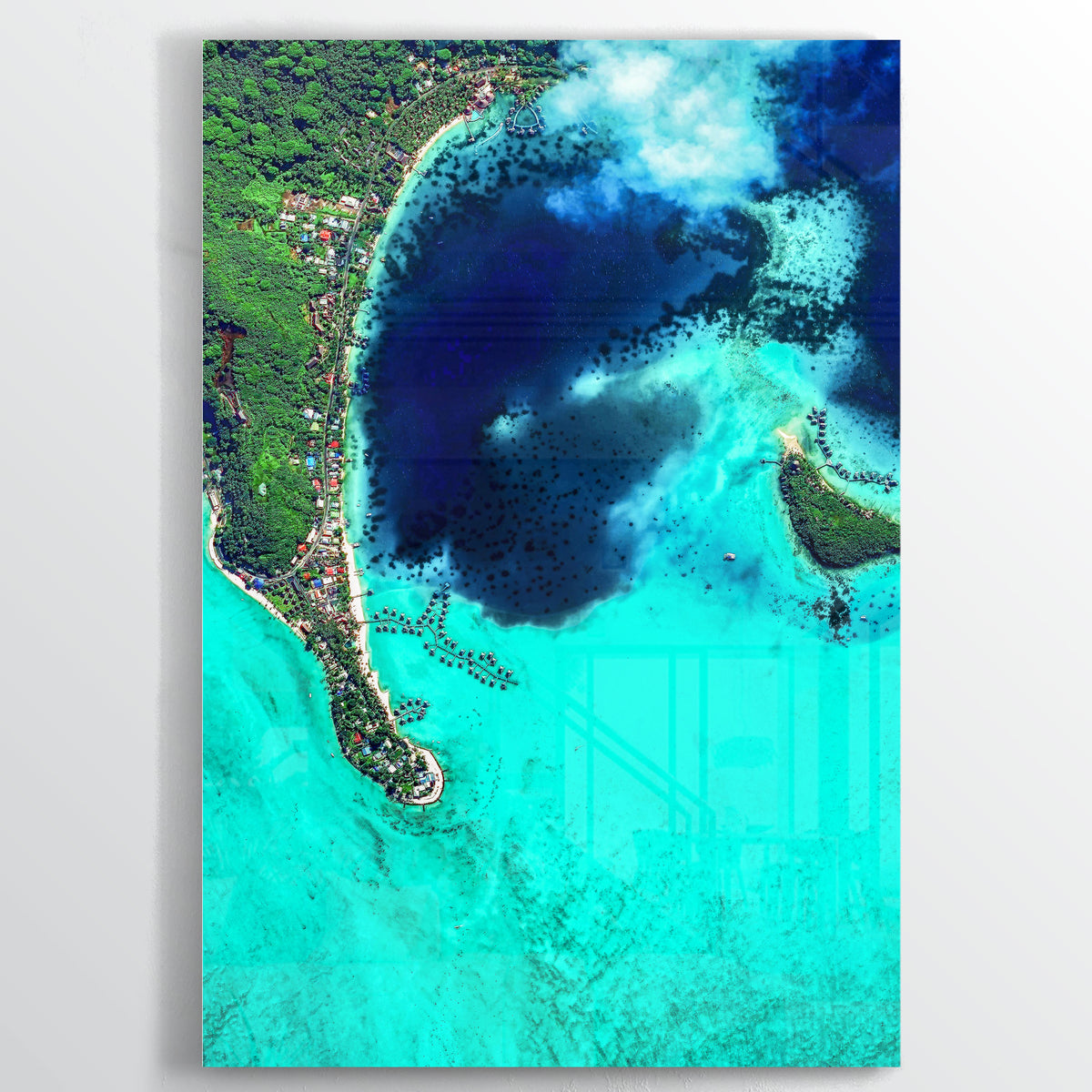 Bora Bora Earth Photography - Floating Acrylic Art - Point Two Design