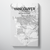 Vancouver City Map Canvas Wrap - Point Two Design - Black & White Print