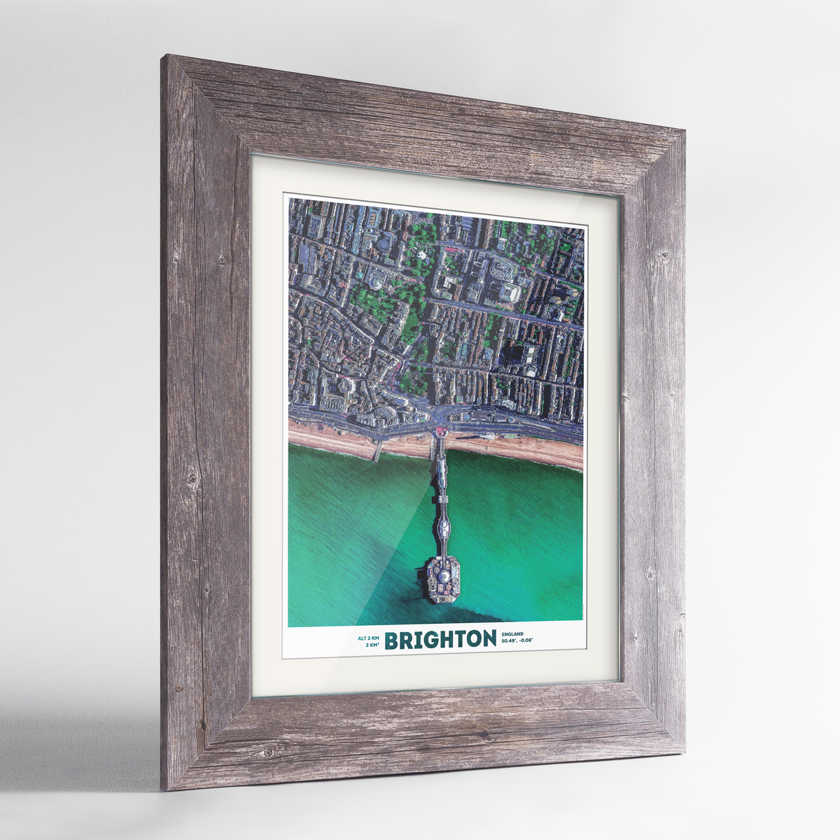 Brighton Earth Photography Art Print - Framed