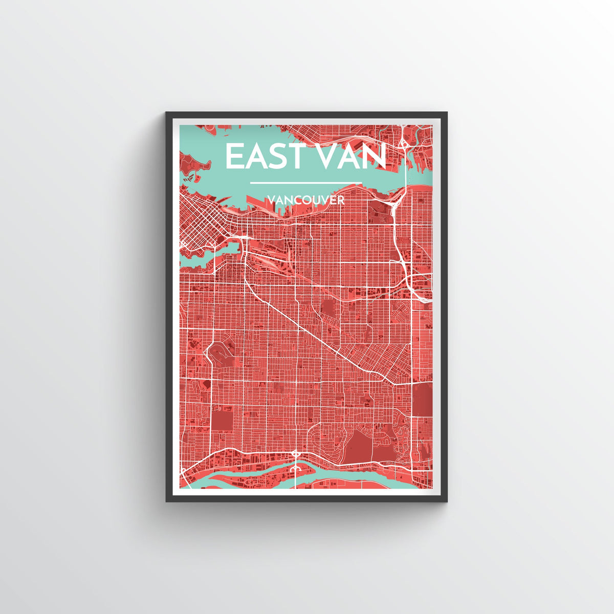 East Vancouver Map Art Print