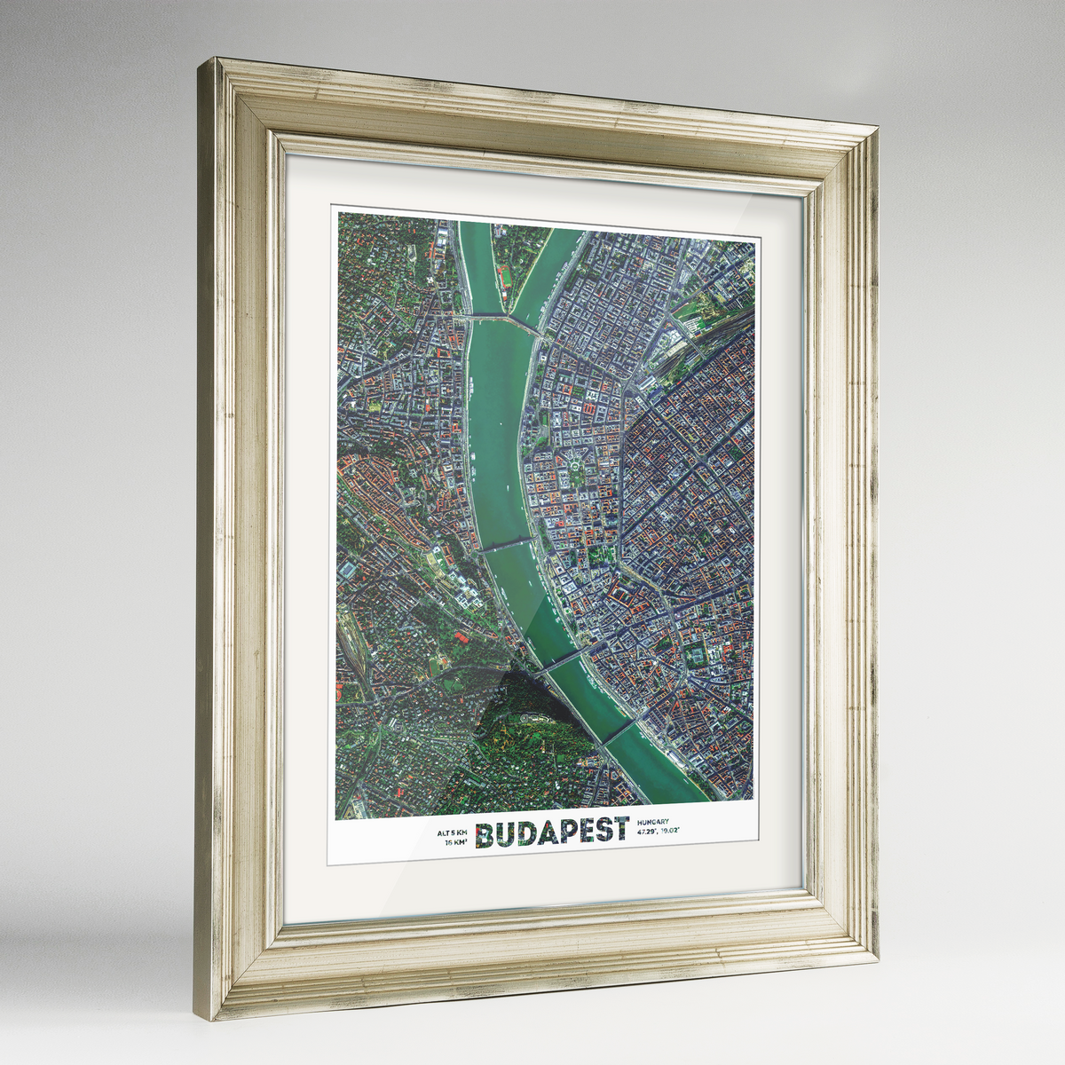 Budapest Earth Photography Art Print - Framed
