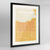 Framed Kitsilano Vancouver Map Art Print 24x36" Contemporary Black frame Point Two Design Group