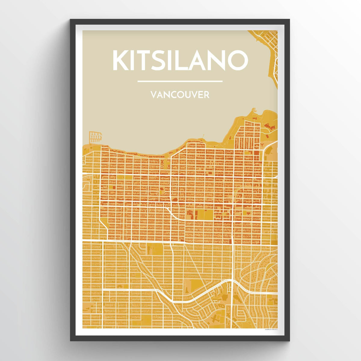 Kitsilano Vancouver Map Art Print - Point Two Design